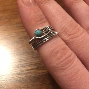 925 sterling silver turquoise ring size 7 NEW!!
